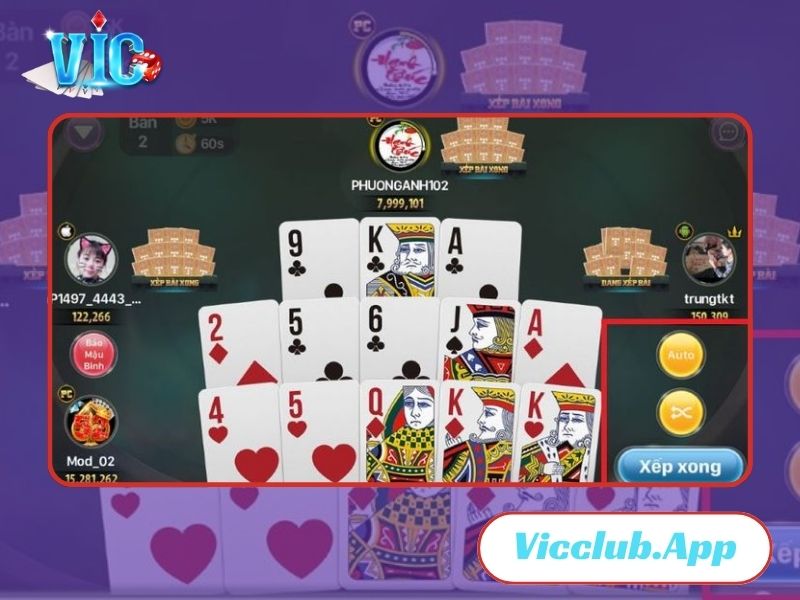 Tham gia chơi mậu binh tại Vic Club